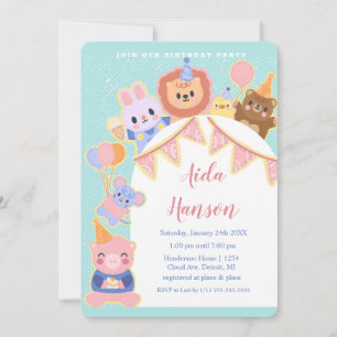 Party Animals Extravaganza Birthday Invitation