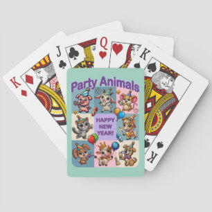 Party Animals "Happy New Year" Playing Cards