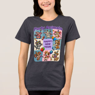 Party Animals "Happy New Year" Tri-Blend Shirt