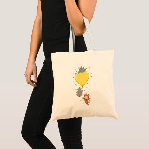 Party Animals Holding A Balloon Tote Bag