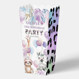 Party Animals Jungle Safari Birthday Popcorn Favour Box