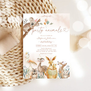 Party Animals Kids Birthday Invitation