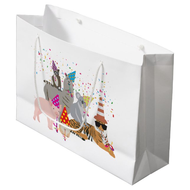 Party Animals  Large Gift Bag (Front Angled)