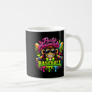 Party animals meme baseball funny monkey coffee mug