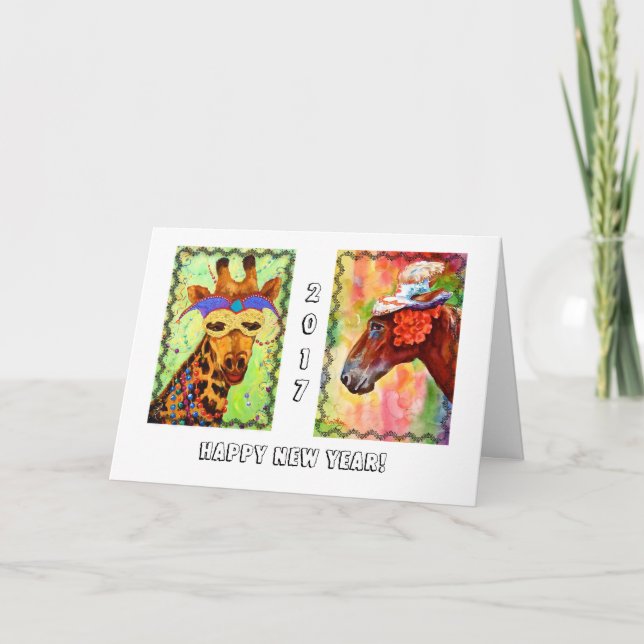 Party Animals New Year Card (Front)