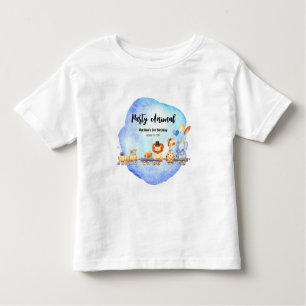 Party Animals on Train Jungle Birthday Party Toddler T-Shirt