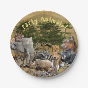Party Animals Paper Plate