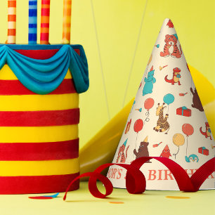 Party Animals Personalised Kids Birthday Hat