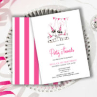 Party Animals Puppy Pink Birthday Party Invitation