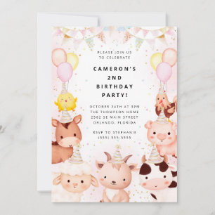 Party Animals Safari Birthday Party Invitation