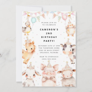 Party Animals Safari Birthday Party Invitation