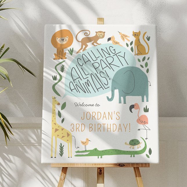 Party Animals! Safari Birthday Party Welcome Sign (Creator Uploaded)