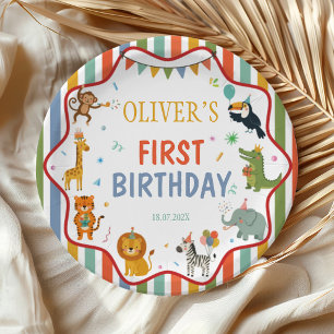 Party Animals Safari Kids Birthday Party Paper Plate
