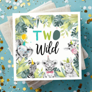 Party Animals Safari Two Wild Boy Birthday Party Napkin