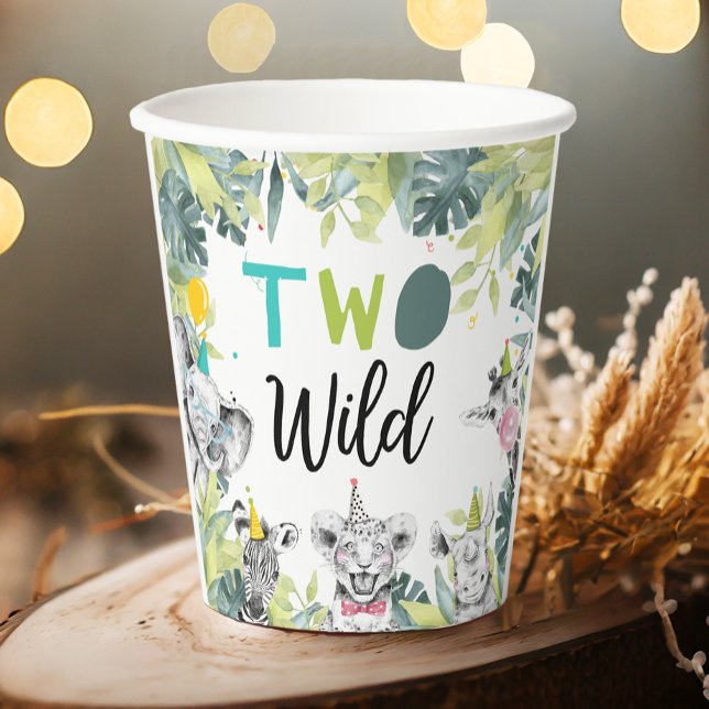 Party Animals Safari Two Wild Boy Birthday Party Paper Cups (Creator Uploaded)