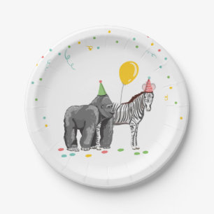 Party Animals Safari Zoo Party Boy Wild Birthday Paper Plate