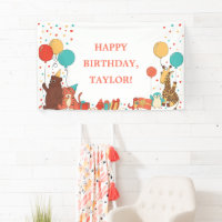 Party Animals with Balloons Personalised Birthday
