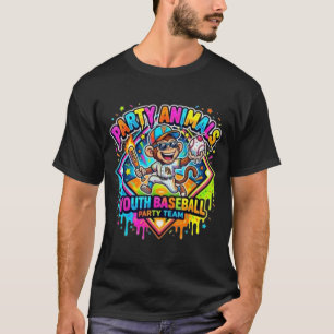 Party animals youth baseball team fun for kids T-Shirt