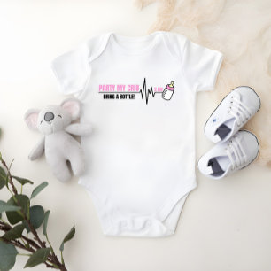 Party at my crib - Funny Baby Bodysuit