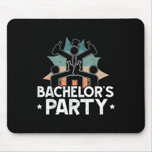 Party Bachelor Drinking Team Beer Bride Groom Mouse Pad
