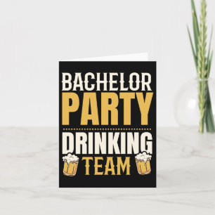Party Bachelor Drinking Team Groomsquad Groom Squa Card