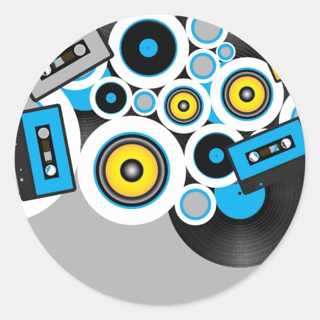 Party Background Classic Round Sticker (Front)