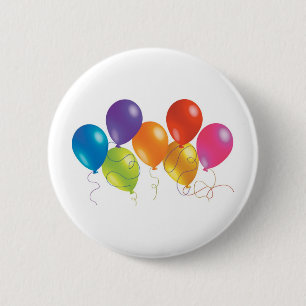 Party Balloons 6 Cm Round Badge