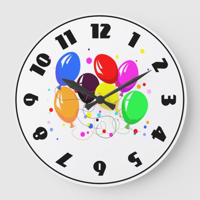 Party Balloons Clock (Front)