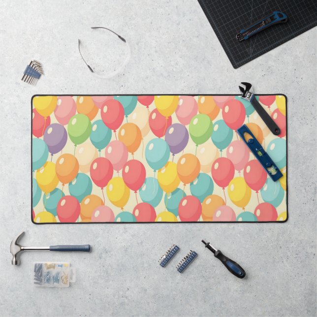 Party balloons in different colors desk mat (Workstation)