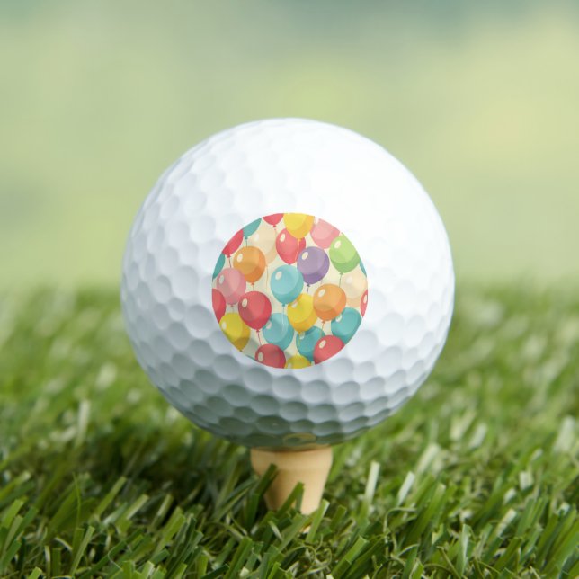 Party balloons in different colors golf balls (Insitu Tee)