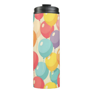 Party balloons in different colors thermal tumbler