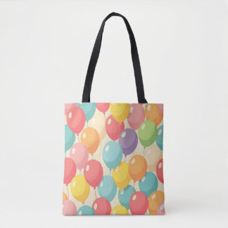 Party balloons in different colors tote bag