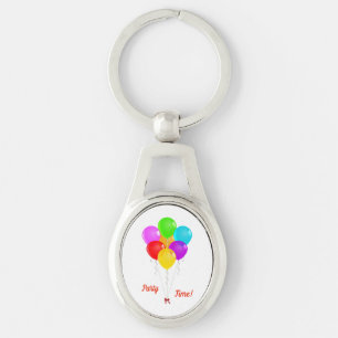 Party Balloons Key Ring