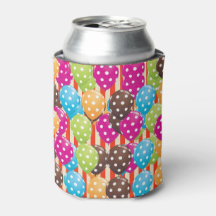 Party Balloons Stripes polka dots circus Fun Can Cooler