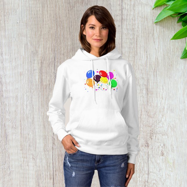 Party Balloons Womens Hoodie (Creator Uploaded)