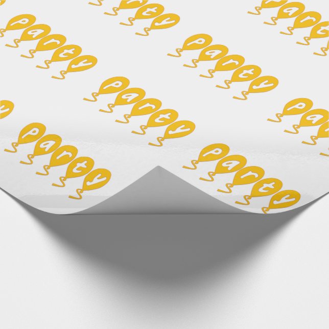 Party Balloons Wrapping Paper (Corner)