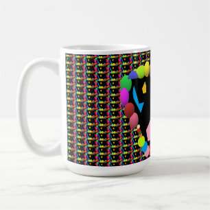 Party baloon type design hot red and other colours coffee mug
