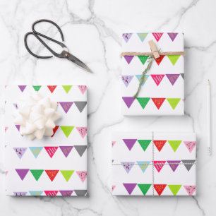 Party banner decor wrapping paper sheet
