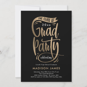 Party Banner EDITABLE COLOR Graduation Invitation