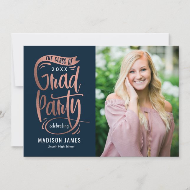 Party Banner Graduation Announcement Invitation (Front)
