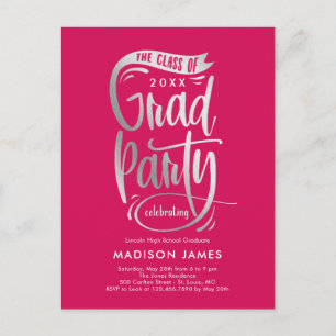 Party Banner Graduation Party Invitation Postcard