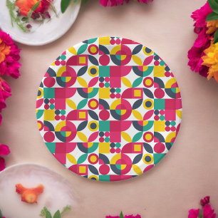 Party Bauhaus Style Paper Plate