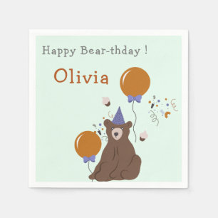 Party Bear Birthday Party Napkin