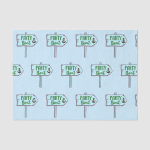 Party Boat with Anchor Nautical Theme Tissue Paper