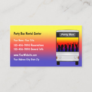 Party Bus Rental Business Card