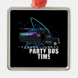 Party Bus Time Metal Tree Decoration