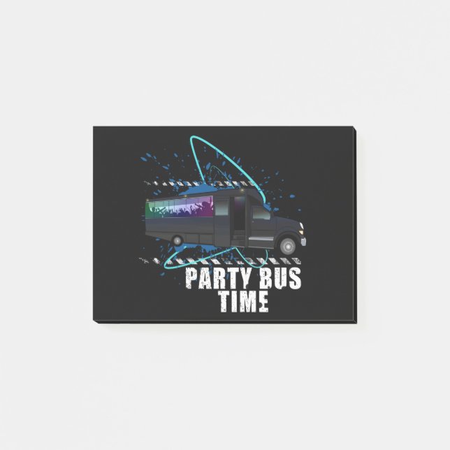 Party Bus Time Post-it Notes (Front)