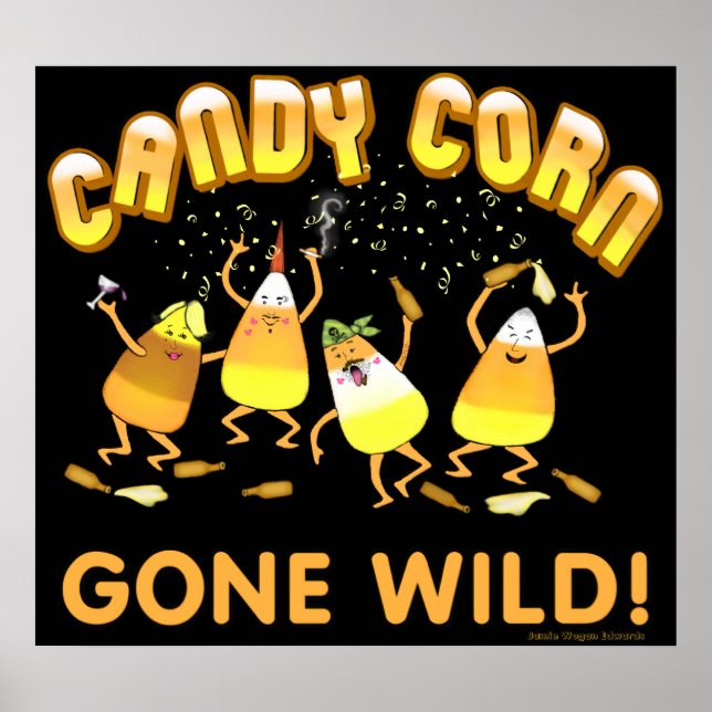 Party Candy Corn Halloween Poster (Front)