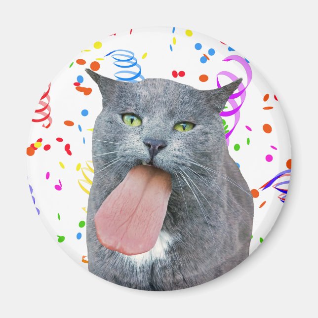 Party Cat Got Your Tongue? Magnet (Front)