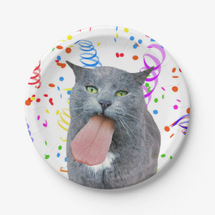 Party Cat Got Your Tongue? Paper Plate